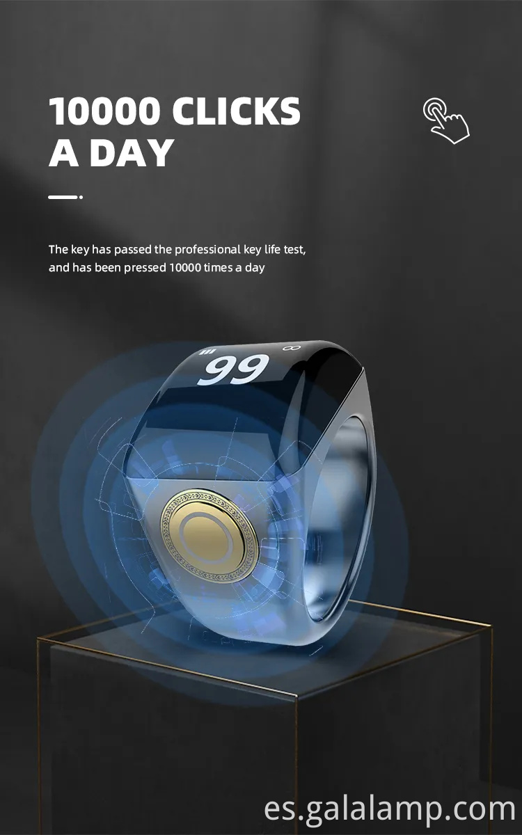 Smart Muslim Gift Alera de zinc islámica Electronic Zikir Counter Digital alarmado Azan Tasbeeh Tasbih Zikr Ring